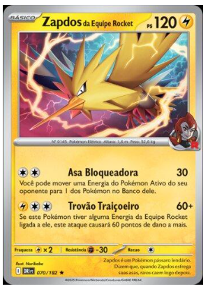 Zapdos da Equipe Rocket (070/182)